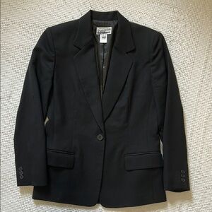 Vintage Petite Virgin Wool Pendleton Women's Elegant Black Suit Jacket